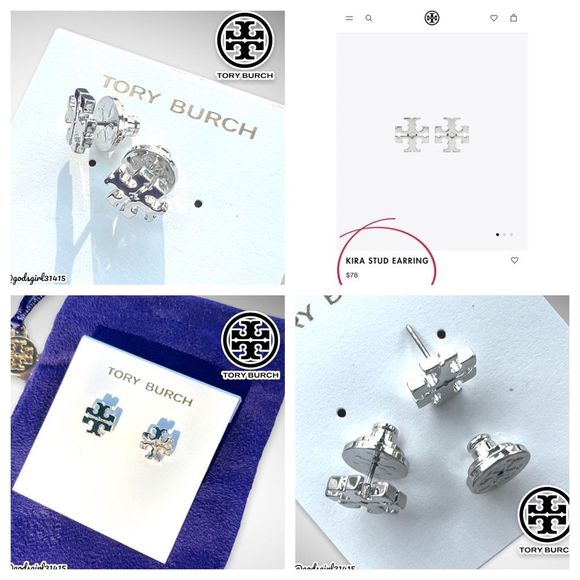 AUTH. NWT Tory Burch Pink Fleming Soft Crossbody Bag & Silver Kira Studs $576 - Picture 13 of 17